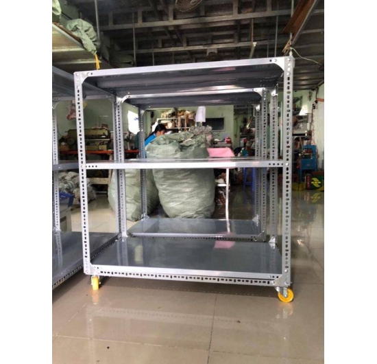 Kệ sắt v lỗ có bánh xe đẩy
